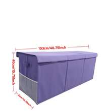 3-Grid Extra-Large Children's Toy Box, Storage Box, Foldable And Sturdy Storage And Organizing Box With Mesh Pockets, Size 40 Inches *14 Inches *16 Inches, Storage Basket, Grey/Pink/Purple, Holiday Gift, Suitable For 16 Scenarios - 查看 10