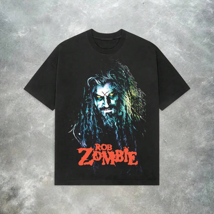 Rob Zombie Hellbilly Deluxe T-Shirt: Y2K Alt Rock Band Tee - Black - View 1