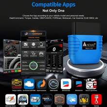 Escáner de coche inalámbrico Bluetooth 12V, escáner 2EN1 para motocicleta y escáner EOBD OBD2 para coche, adaptador OBDII para comprobar fallos del motor, herramienta de escaneo para iOS, Android & Windows, restablecimiento del servicio del motor para motocicletas BMW/Ducati/KT-M/Benelli/Triumph - Escáner BT - Ver 6