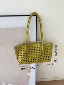 2026 Summer New Hollow Out Basket Bag, Shoulder Underarm Bag, Fashion Commuter Tote Bag For Travel And Vacation - Multicolor - View 10