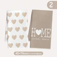 MEMNUN 2件裝奶茶色水彩愛心 Home Sweet Home 印花廚房抹布/洗碗布 40*60cm/45*70cm 超細纖維聚酯材質 現代柔軟洗碗布 廚房抹布、洗碗布、手巾、抹布、家居裝飾、廚房裝飾 烹飪烘焙手巾 廚房配件 可機洗 日常清潔用品 適用於餐廳廚房、家居裝飾與送禮 全季節 - 彩色 - 查看 13