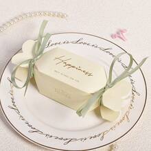 10/20pcs Small Candy Boxes With Ribbon, Wedding Favor Boxes Suitable For Party Snacks, Birthday Gift Bags, Small Desserts And Chocolate Packaging Boxes - View 7