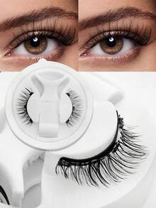 Waloshow Magnetic False Eyelashes With Applicator, Portable Natural Magnetic False Eyelashes, Upgraded 2/3 Magnetic Style Easier To Wear, Easy To Use And Remove (Magnetics B) - Black - View 10