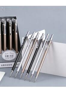 1支極簡自動鉛筆 0.5mm 點擊式鉛筆 學生文具 0.7mm 低重心自動鉛筆禮品，舒適握感（隨機顏色） - 彩色 - 查看 8