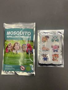 30/50pcsPaquete De  Parches Repelentes De Mosquitos, Pulseras De Mosquitos Envueltas Individualmente, Calcomanías Para Acampar, Nadar Al Aire Libre En Interiores, Sin Deet, Patrón Animal - A - View 7