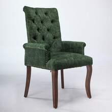 69 Cm Dining Chairs In Chenille For Kitchen And Dining Room - 橄欖綠 - 查看 3
