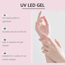 EELHOE Solid Gel For Nail Building, Manicure Modeling With Lamp Curing, Practical Application For Nail Design - Dusty Purple - View 4