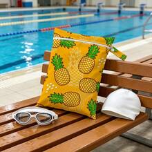 Cute Summer Fruit Print Wet Dry Separation Swimming Bag, Girly Beach & Pool Pouch, Lightweight Travel Storage Organizer - Multicolor - View 52