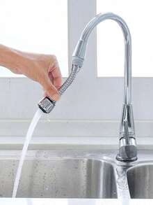 1 pieza Extensión de grifo flexible y extensible, tubo suave ahorrador de agua y anti-salpicaduras, accesorio práctico para grifo de cocina y ducha del hogar - Multicolor - Ver 4
