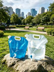 5L/10L 戶外露營水袋/可折疊水桶－大容量、便攜可折疊水儲存容器，附閥門與透明設計；非常適合戶外露營、野餐與烤肉活動 - 多色 - 查看 9