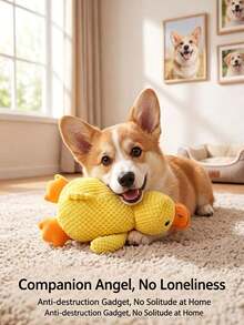 1pc Dog Squeaky Toy, Duck With Squeaker, Durable Chew Toy For Pets Who Love To Chew, Interactive Duck Comfort Toy, Suitable For Puppy Teething, Machine Washable Pet Toy, Dog Toy Companion Duck, Durable Chew Squeak Boredom Relief Toy For Small And Medium Dogs - Multicolor - View 2