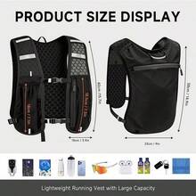 1pc Running Hydration Vest With 1x 2L Hydration Bladder, Lightweight Hydration Backpack, Unisex, With Storage Function, Adjustable Anti-Shake Shoulder Straps, Suitable For Trail Running, Marathon, Cycling - Black - View 7