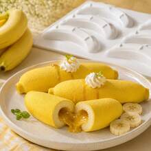 1pc Banana Cake Silicone Mold, Banana Shape, Suitable For Cake/Mousse/Pudding/Jelly, Easy Release, Multi-Functional Baking Mold. Suitable For Home Baking/Private Dessert Shop/Baking Enthusiasts - Multicolor - View 4