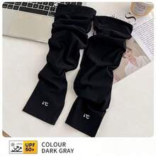 1 Pair Women's Ice Silk Sun Protection Arm Sleeves, Breathable Loose Fit For Summer Outdoor Travel And Cycling - Multicolor - View 5