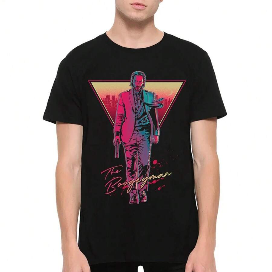 Keanu Reeves The Boogeyman T-Shirt, Men's Women's Sizes (Wtb-083) - 黑色的 - 查看 1