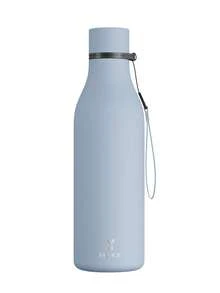 Meoky 17oz/500ml 磨砂運動水壺附手提繩 – 可樂造型不鏽鋼水瓶，柔軟觸感橡膠塗層，防漏雙層真空保溫，12小時保冷，適合健身、旅行、學校及戶外使用 - 天藍 - 查看 8