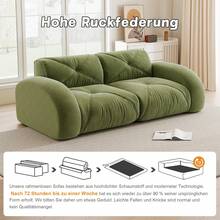 204 Cm Sofa In Chenille For Home Use - 綠色 - 查看 10