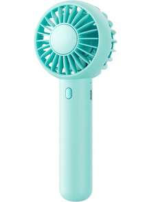 Gaiatop - Miniventilador portátil potente de mano, de doble motor, 3 velocidades, ventilador pequeño de escritorio con base, ventilador ligero recargable por USB, unisex, para interiores y exteriores - Verde - Ver 1