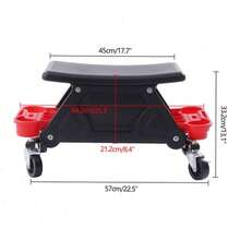 YUNRUX Workshop Stool 150 Kg, Workshop Rolling Seat, Mobile Work Stool With Wheels - A - View 2
