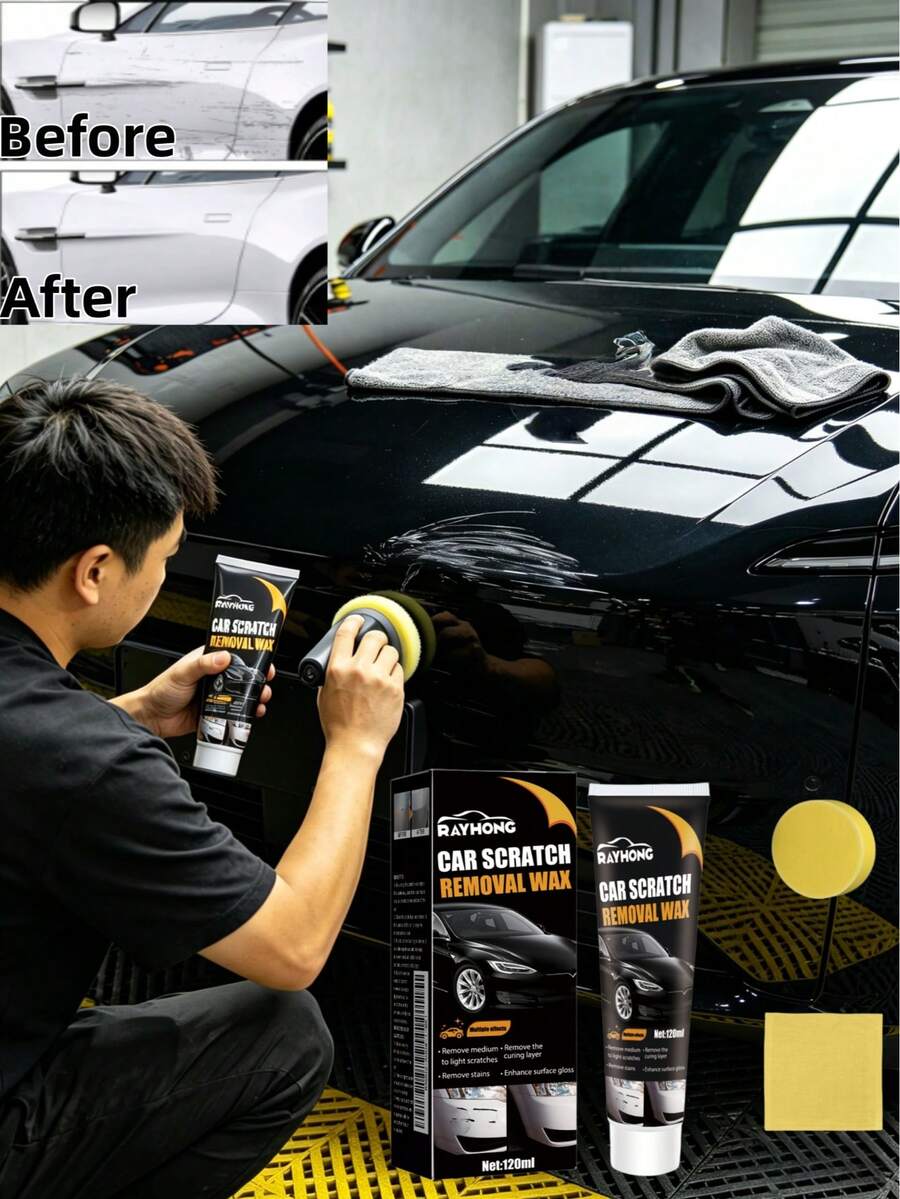 rayhong 汽車刮痕修復蠟 | 漆面拋光與刮痕修復劑 | 汽車漆面護理、清潔與光澤恢復劑