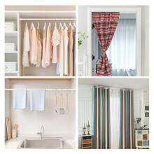 No Drill Telescopic Tension Curtain Rod – Adjustable Pole For Shower, Kitchen Cupboard, Bathroom Window - White, 84-150cm - View 8