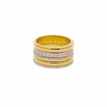 VKHK 1pc Luxurious 14K Gold Plated Shiny Zirconia Decorated Multi-Layer Thick Ring Suitable For Women's Daily And Party Wear Gift - Multicolor - View 10