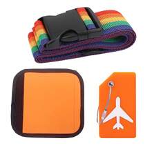 3pcs Silicone Luggage Tags, Luggage Handle Anti-Slip Covers, Travel Suitcase Identification Tags, Travel Bag Straps, Wear-Resistant Luggage Tie Set, Travel Essentials - Multicolor - View 8