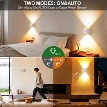 現代 LED 磁吸壁燈，LED 免佈線感應壁燈，可調光壁燈裝飾燈照明，LED 免佈線臥室床頭夜燈，適用於走廊、浴室、臥室、廚房、家居裝飾、客廳裝飾 - 三色光效 - 查看 6