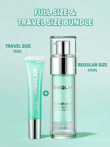 SHEGLAM [2Pcs] Good Grip Hydrating Primer 正裝和旅行裝套組 品牌美妝化妝品 適合女士與女孩 - 薄荷藍 - 查看 2