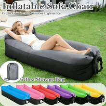 Lazy Inflatable Sofa Inflated Quickly Without Tools, Ergonomically Designed. Portable For Quickly Inflate. Device To Prevent Side Flips During Camping. For Outdoor Camping Inflatable Beds And Is A Must-Have Gift For Outdoor Enthusiasts. - Purple - View 9