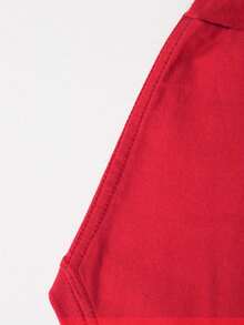Camiseta estampada relajada y cómoda - Diseño de gato adorable, algodón puro suave, cuello redondo, manga corta, top casual de verano para hombre. - Rojo - Ver 4