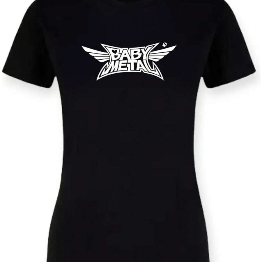 Playera casual de verano para mujer con estampado de alas y letras mexicanas frescas, cuello redondo, mangas ccomndotas, comndo comndo, comndo g de co - Negro - Ver 1