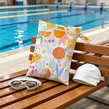 Cute Summer Fruit Print Wet Dry Separation Swimming Bag, Girly Beach & Pool Pouch, Lightweight Travel Storage Organizer - Multicolor - View 41