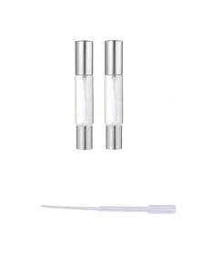 10ml Dual-Use Perfume Spray Bottle With Roller Ball - Clear Glass Bottle, Refillable, Portable And Easy To Use, Ideal For Travel And Office, Includes Perfume And Skincare Spray Bottle, Travel Accessory | Portable Perfume Dispenser | Refillable Spray Bottle, Compact Container, Fun Design, Decorative Cap, Clear Body, Suitable For Travel, Dorm And Back To School Gift - Multicolor - View 14