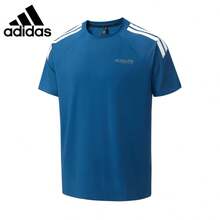 Adidas Men's New Short Sleeve Breathable Sports Casual T-Shirt - Blue - View 2