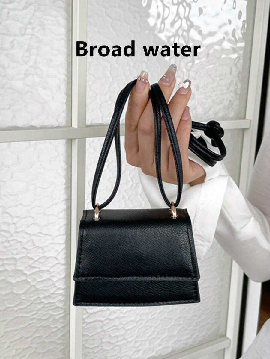 Spring/Summer New Mini Square Handbag For Women, Premium Texture Shoulder Bag, Flap Closure Small Purse, Red Cute Crossbody Bag, Accessory Bag