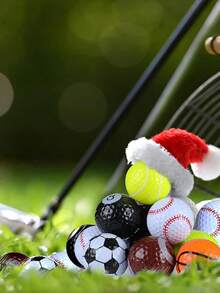 Bộ 6 quả bóng golf ngộ nghĩnh và độc đáo - Nhiều kiểu dáng thú vị, chất liệu cao cấp, món quà lý tưởng cho người chơi golf và những người đam mê môn thể thao này để luyện tập, sinh nhật, Giáng sinh. - Nhiều màu - Xem 5