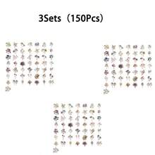 150片(3套)復古乾燥花透明PET創意塗鴉貼紙，適用於行李箱、水杯、滑板貼紙 - 3套 - 查看 17