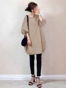 Women Midi Dresses - Navy Blue - View 4