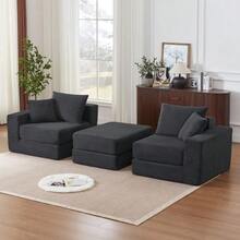 Loveeat Cloud Sofa Modular Seating Set, Frameless Sofa With Non-Slip Base, Comfortable Sofa Bed For Personalized Living Spaces, Modern Modular Sofa - Dark Grey - View 3