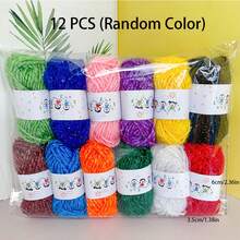 12/14/24/38 Ball Bulk Pack (28 Colors Optional) Multi-Color Knitted Yarn - 100% Polyester Multi-Purpose Craft Yarn, Numbered Ball Packaging (1-14) - Suitable For Small DIY Projects, Crafts, Knitting, Crochet Dolls And Pom Poms - Beginner Friendly Yarn - Multicolor - View 10