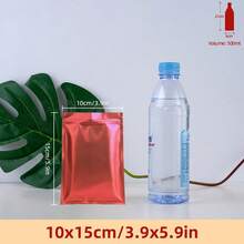 50/100個可重複密封鋁箔袋，啞光彩色紅色Mylar袋，附平面拉鍊鎖，適用於食品儲存袋、糖果餅乾零食、口紅、珠飾、零售包裝、情人節節日婚禮派對禮品用品 - 彩色 - 查看 98