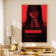 1件/片 Obsessed 熱門恐怖電影海報－粉絲收藏－紅黑時尚帆布海報，附牆面藝術邊緣空間裝飾－現代無框家居裝飾－牆面藝術－禮物 - 1PC - 查看 2