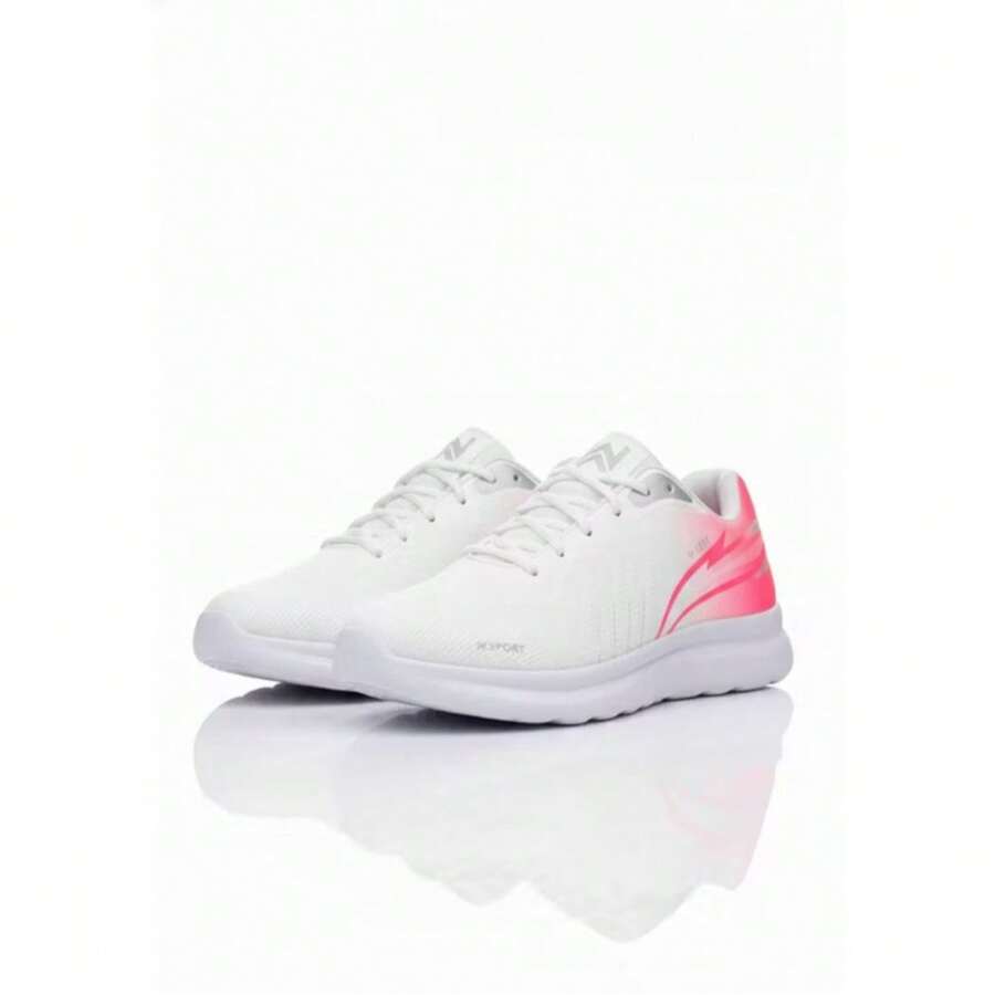 Tenis Para Atividades Fisicas Super Leve - Branco/ROSA - Visão 1