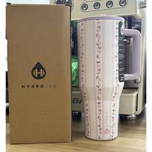 Limited Edition HydroJug Traveler - 40oz 32 Oz Water Bottle With Handle & Flip Straw - Fits In Cup Holder, Leak Resistant Tumbler-Reusable Insulated Stainless Steel & Rubber Base - Gifts For Women & Men, Rodeo - 報春花 - 查看 4