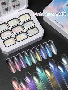 AiFer 9 Colors Satin Light Painting Solid Gel Nail Art Pigment - No Wipe, 3D Textured Oil Painting Designs For Manicure DIY & Salon Use For Spring - Multicolor - View 2