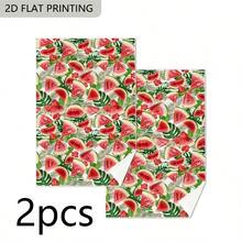 Serviettes de cuisine imprimées de fruits, serviettes de table décoratives résistantes aux plis, impression plate 2D. Super absorbantes, lavables en machine, idéales pour le nettoyage de la cuisine, la décoration quotidienne de la maison & option de cadeau. - Multicolore - Voir 13