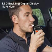 Portable Digital Alcohol Tester, Accurately Tests Blood Alcohol Content - Battery Powered, Compact Design, Ensures Car Safety, Includes Keychain (Battery Not Included) - Multicolor - View 3