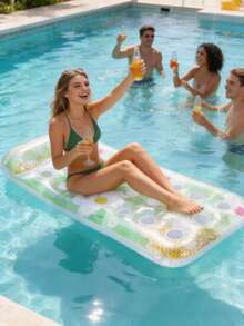 Inflatable Floating Bed Swim Ring Water Leisure Bed Swimming Air Mattress Pool Sleeping Bed Beach Lounge Chair - A - View 3