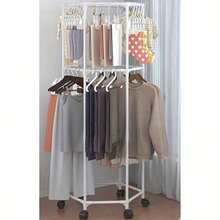 Portable Rolling Clothes Rack With Wheels, Freestanding Metal Garment Rack With Top Hanging Bar And Open Storage Space, Heavy Duty Wardrobe Organizer For Bedroom, Dorm And Small Apartment - View 4